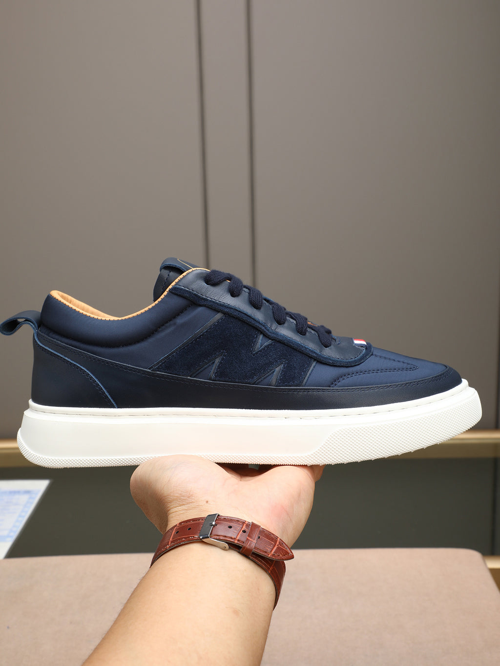 Moncler unisex white sneakers