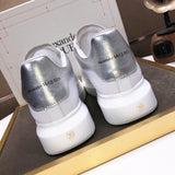 Alexander McQueen sneakers suola oversize bianco silver