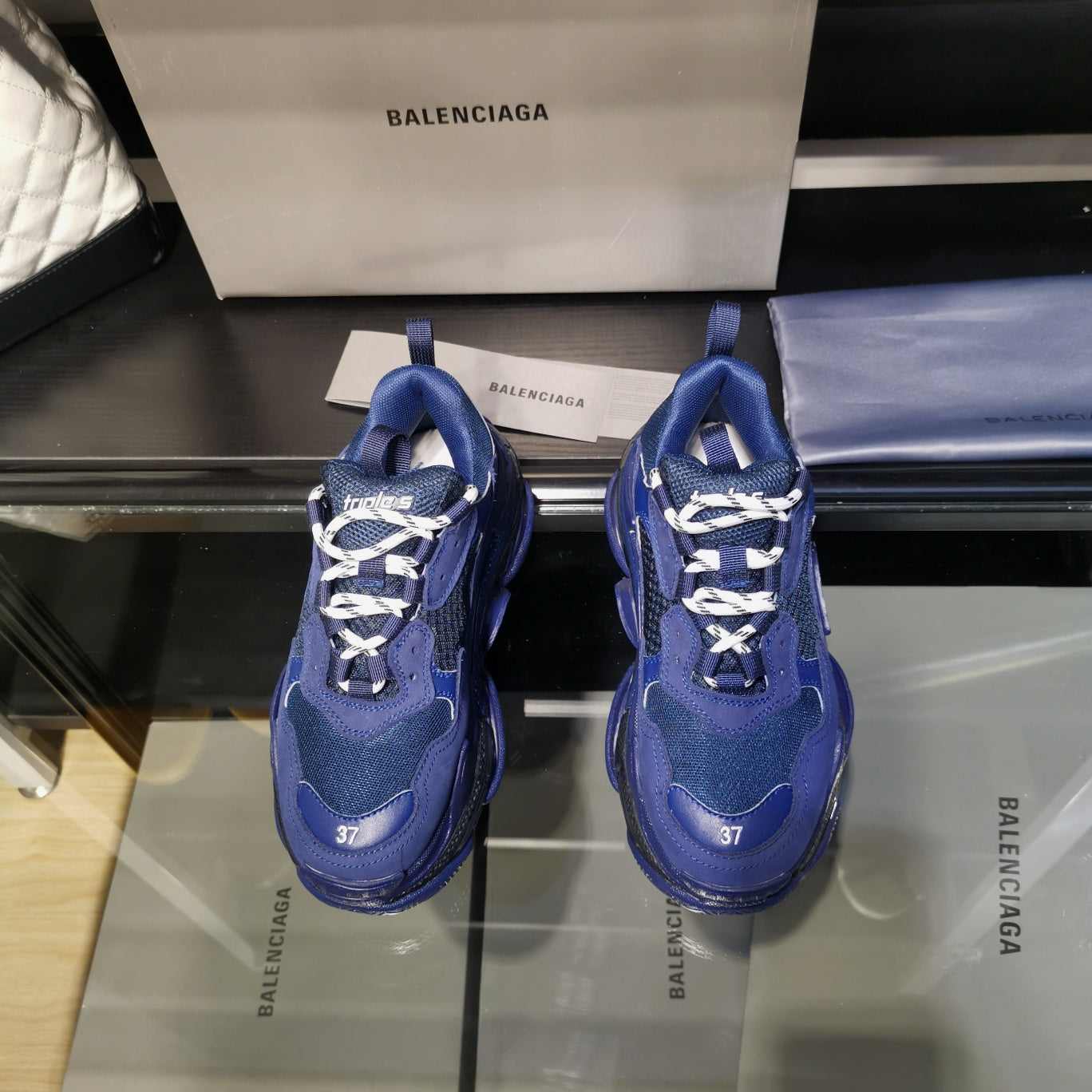 Balenciaga Triple S sneakers white transparent bottom