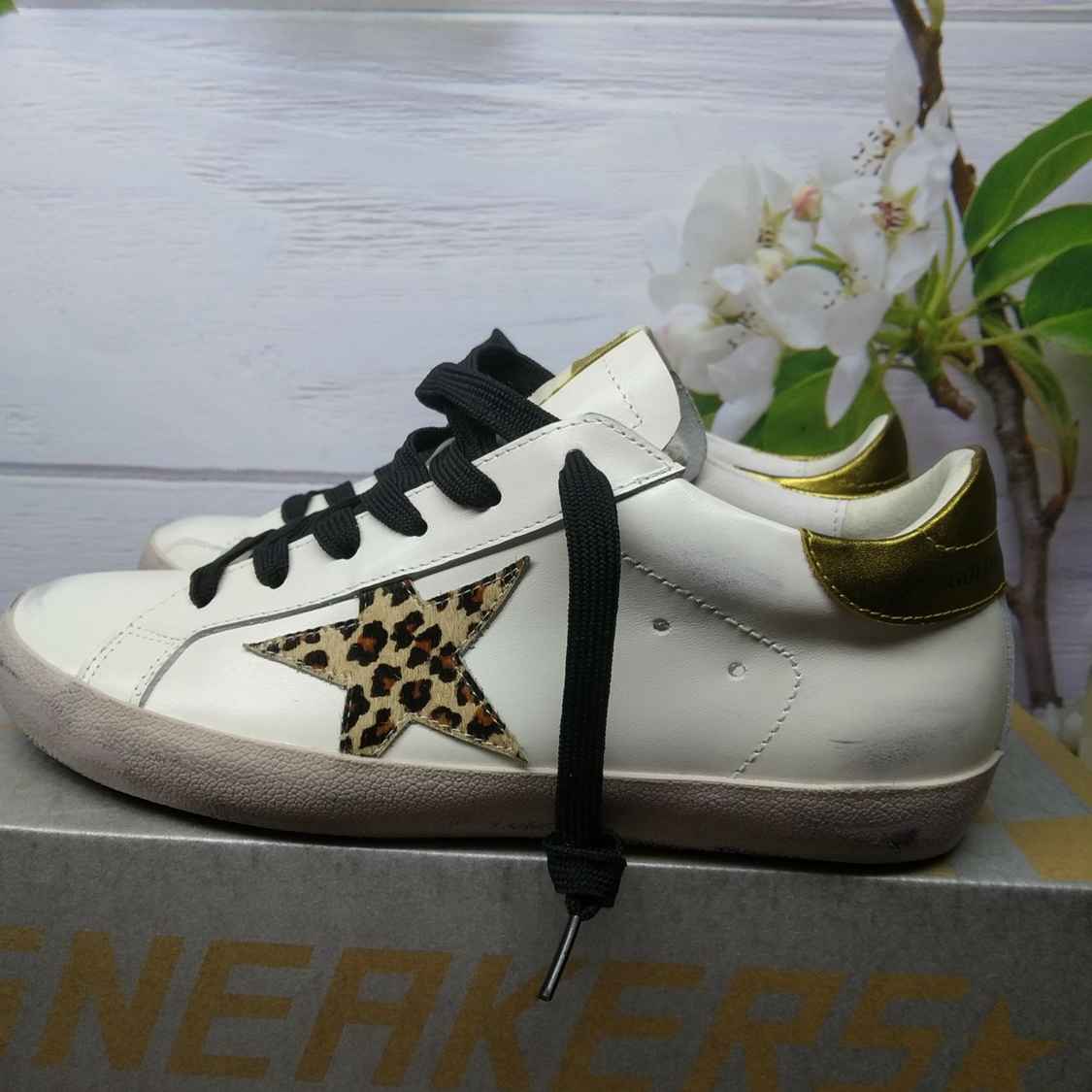 Golden Goose Superstar bianco e animalier
