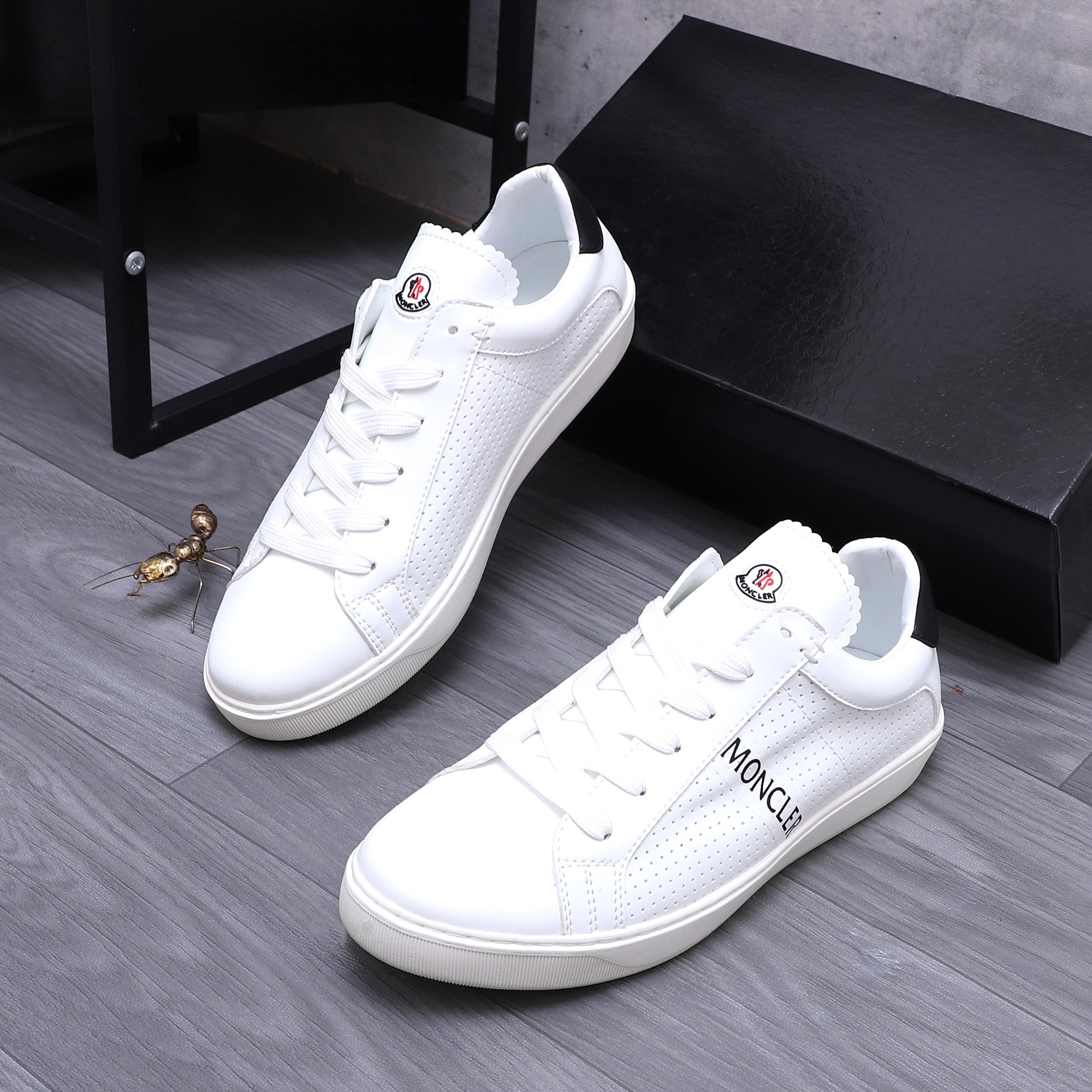Moncler unisex white sneakers