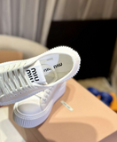 Miu Miu sneakers bianche in tessuto Canvas