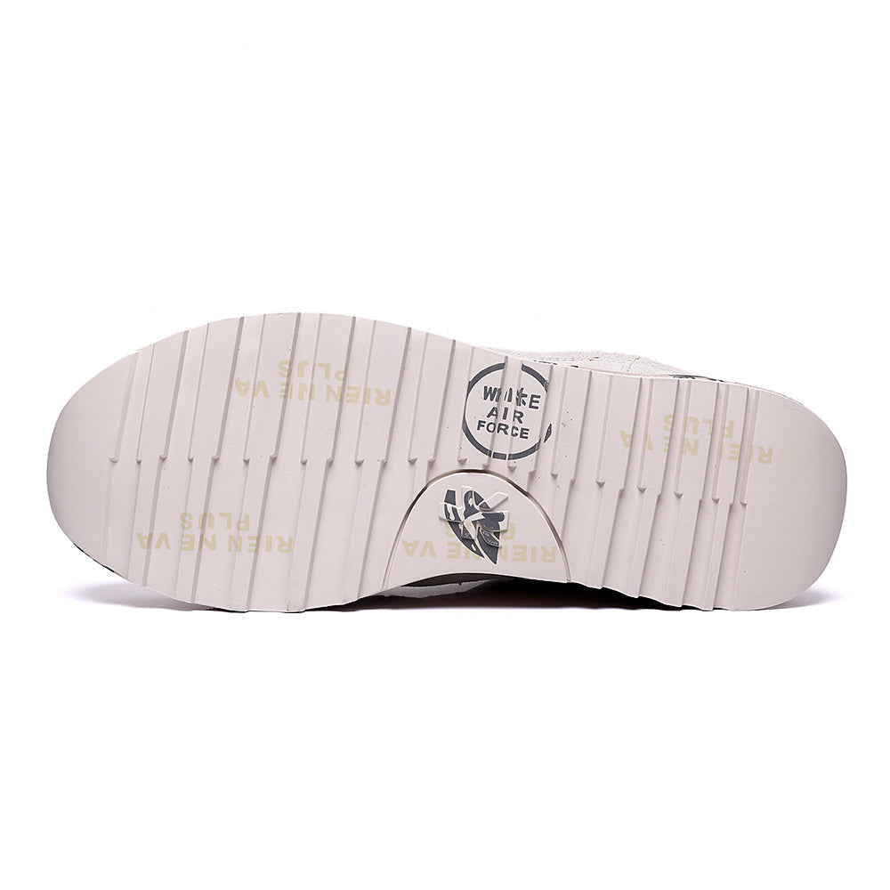 Premiata Lander sneakers suede grigio e beige