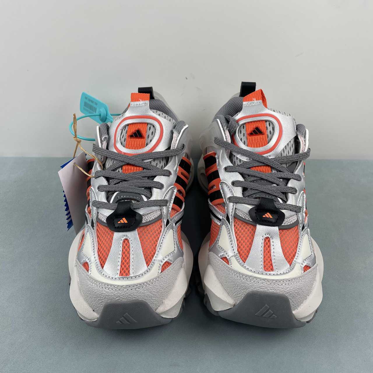 Adidas XLG Runner Deluxe sneakers silver orange black