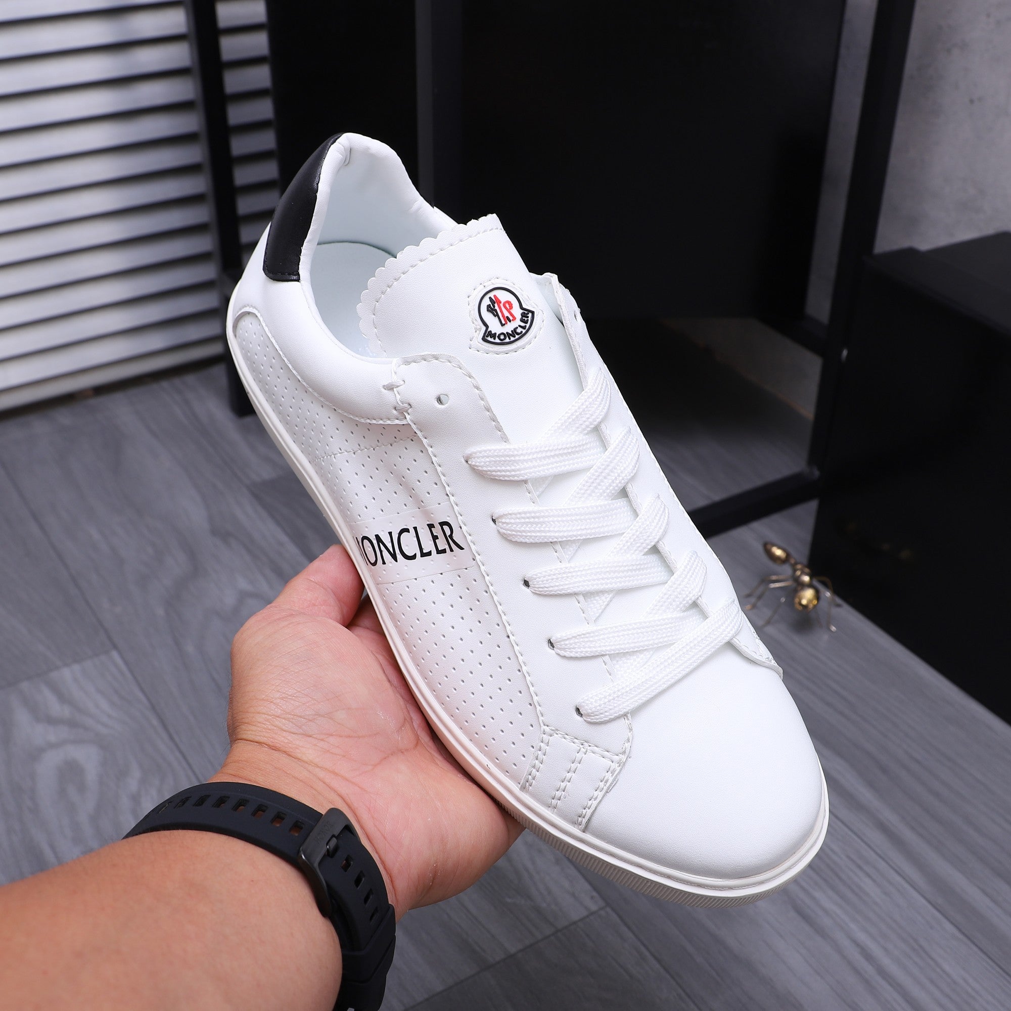 Moncler unisex white sneakers