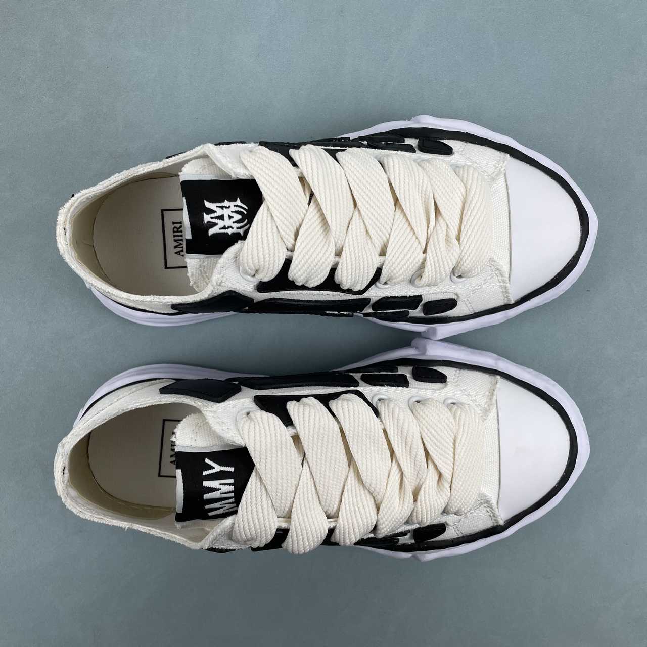 Maison Mihara Yasuhiro x MMY AMIRI Skel-Top Low bianco
