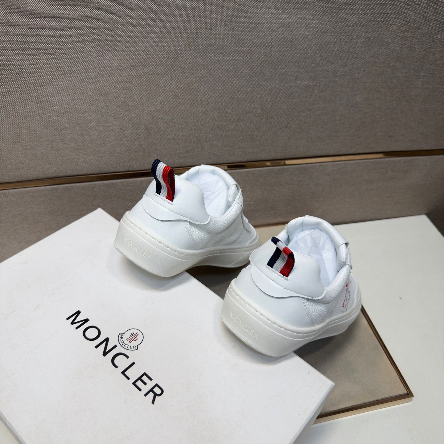 Moncler unisex white sneakers