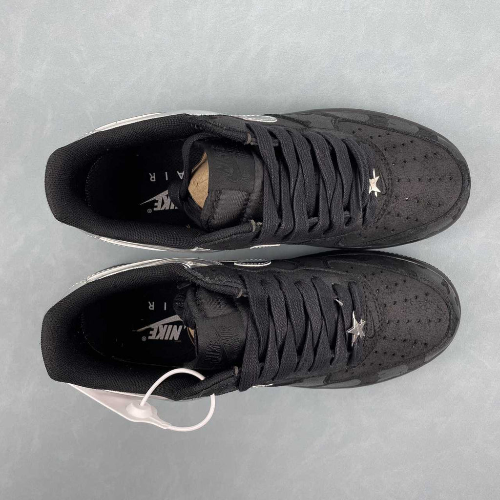 Nike Air Force 1 07 Low Black & Metallic Silver