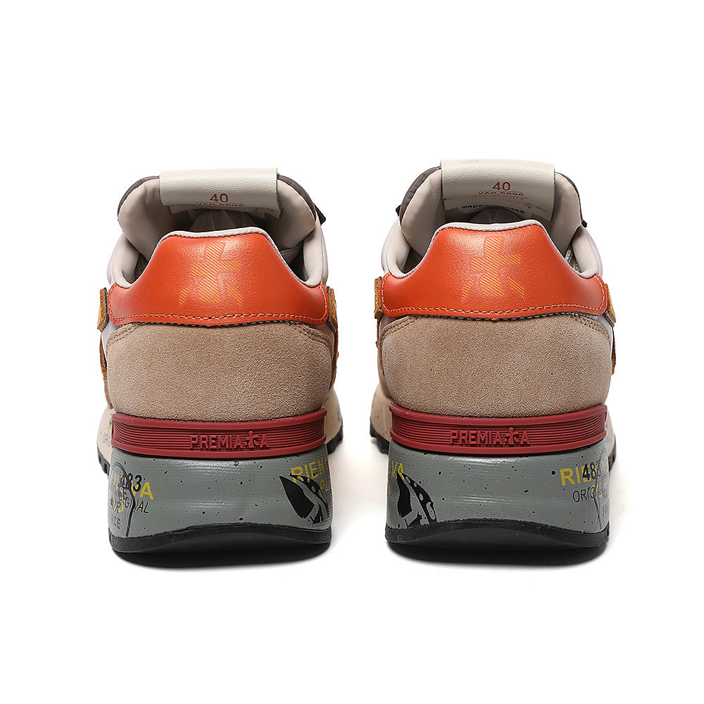 Premiata Mick sneakers suede beige marrone arancione