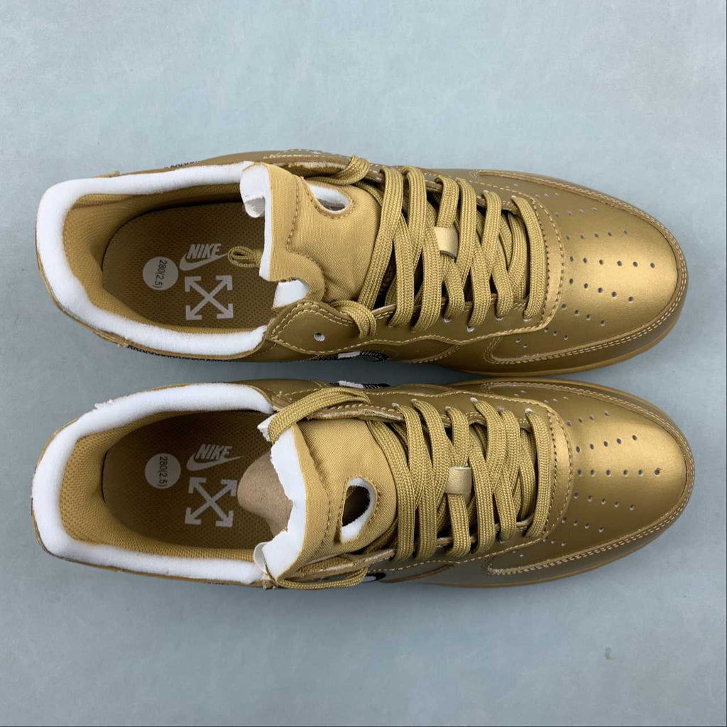 Off White x Nike Air Force 1 Low 'Gold' AO4297-800