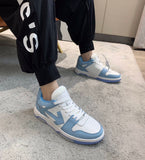 Off-White OOO Out Of Office sneakers in pelle colore celeste e bianco
