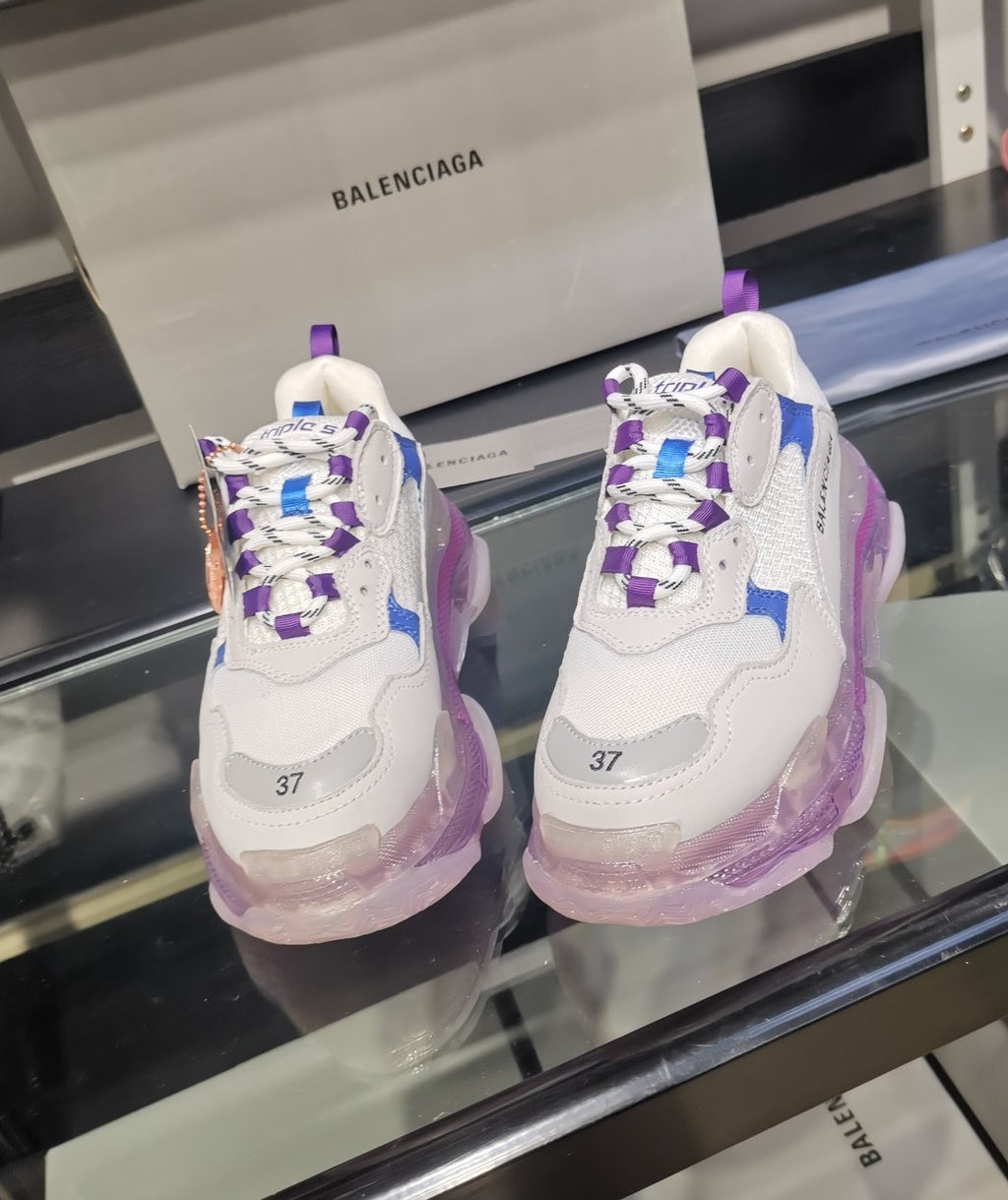 Balenciaga Triple S sneakers white transparent bottom