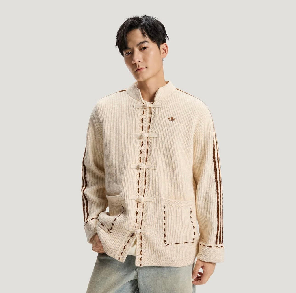 Adidas Originals Chinese New Year Knit Jacket beige chiaro - VIBES MILANO
