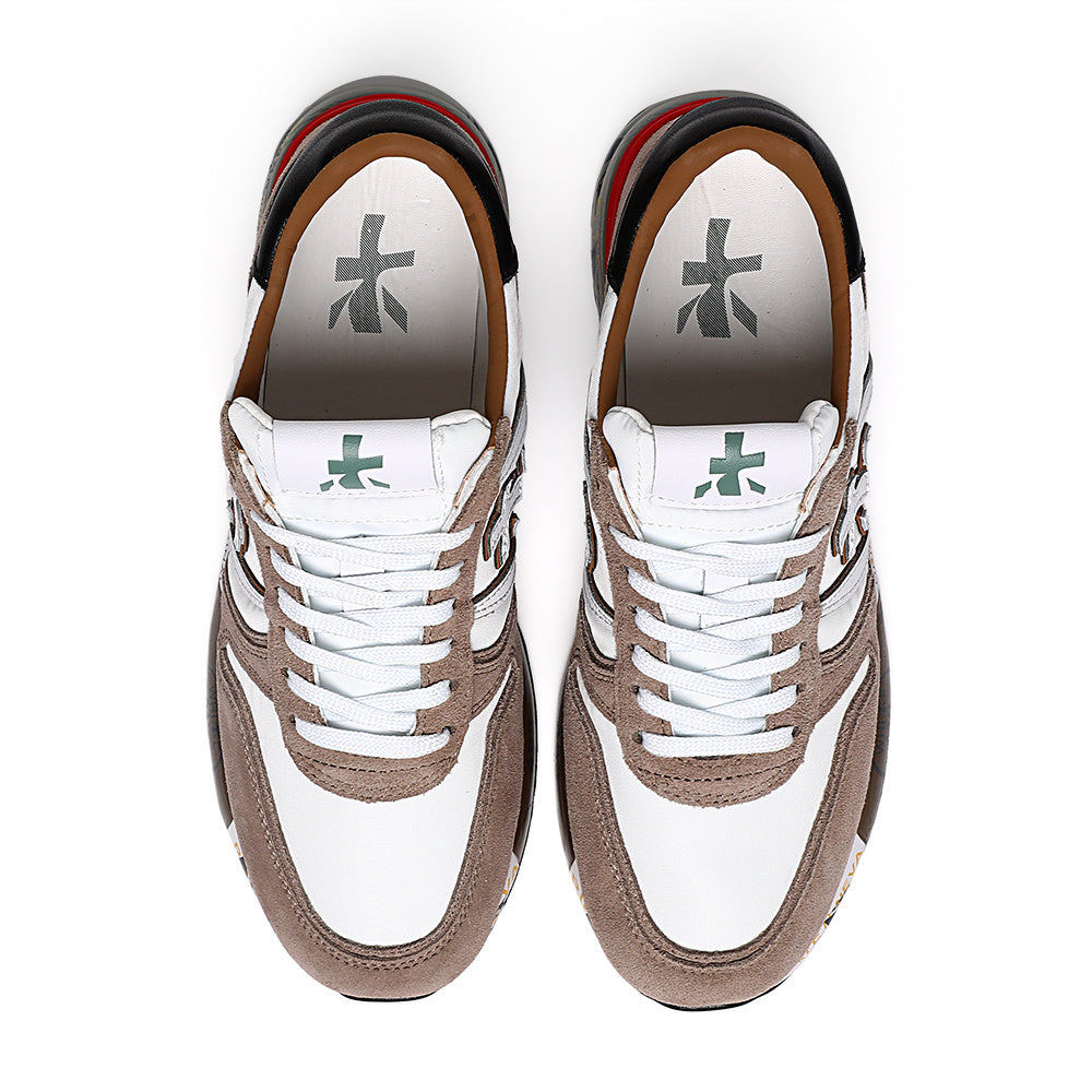 Premiata Lander sneakers suede bianco tortora