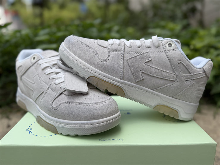 Off-White "Out Of Office" in Scamosciato Light Grey