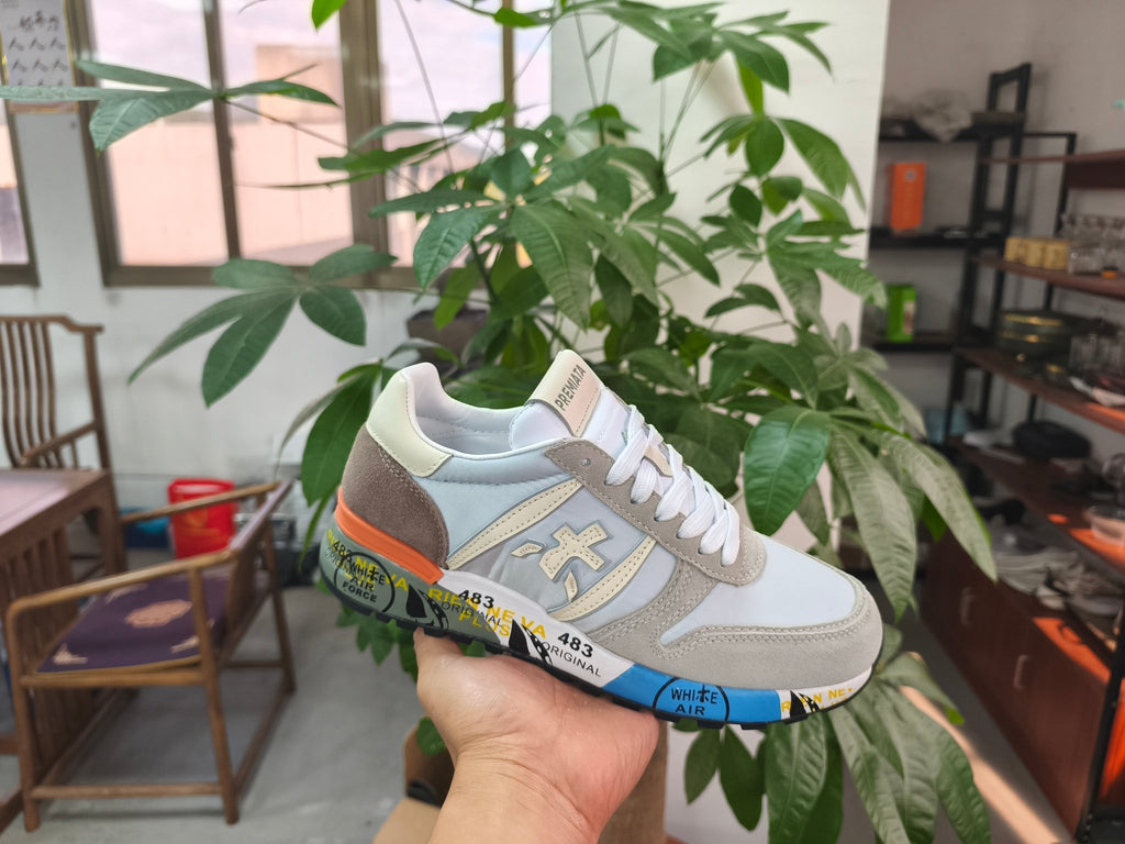 Premiata Lander sneakers suede grey brown - VIBES MILANO