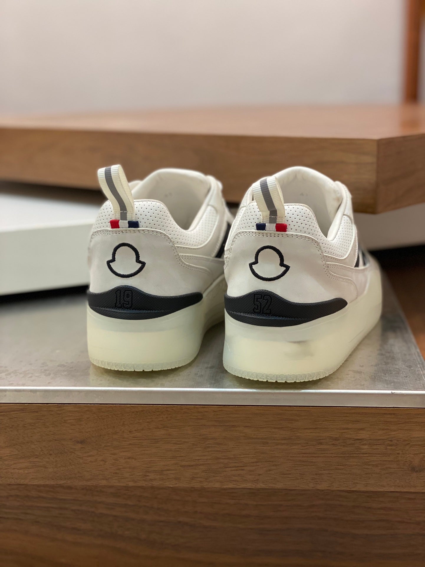 Moncler unisex white sneakers