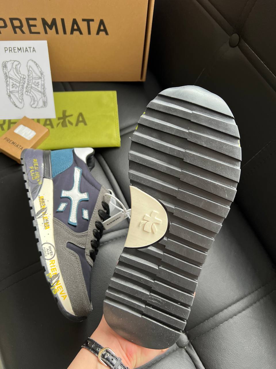 Premiata Mick sneakers blue grigio