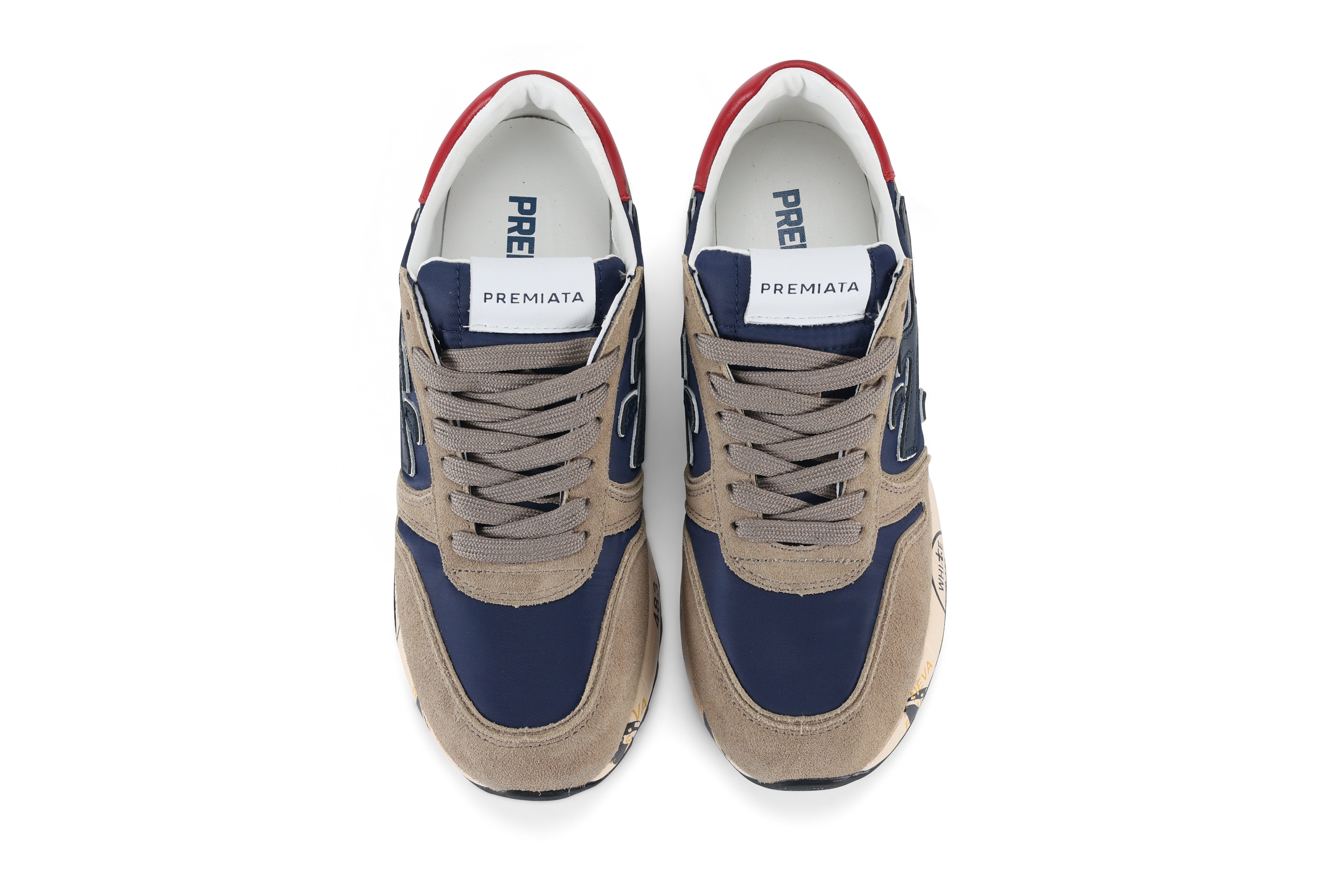 Premiata Mick sneakers suede beige blue