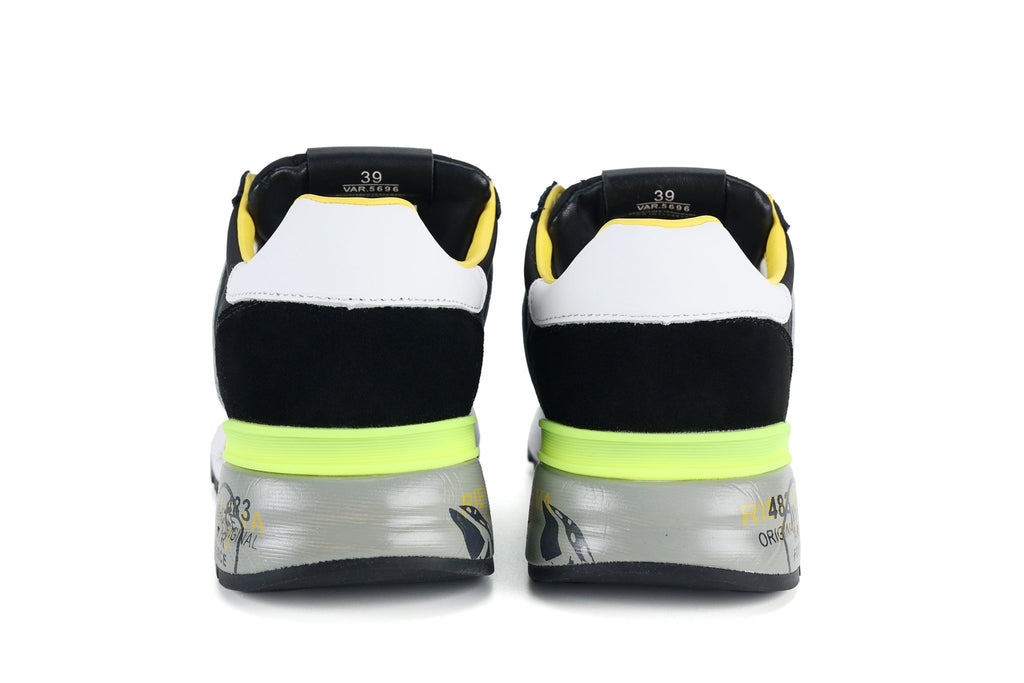 Premiata Lander sneakers suede blue lime - VIBES MILANO