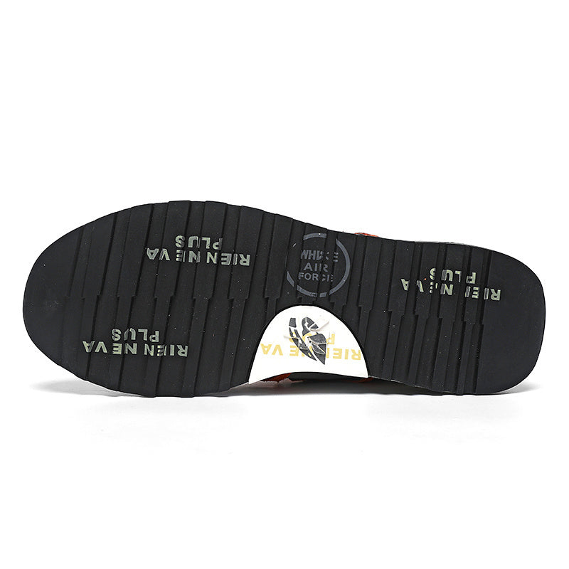 Premiata Lander sneakers suede grigio rosso