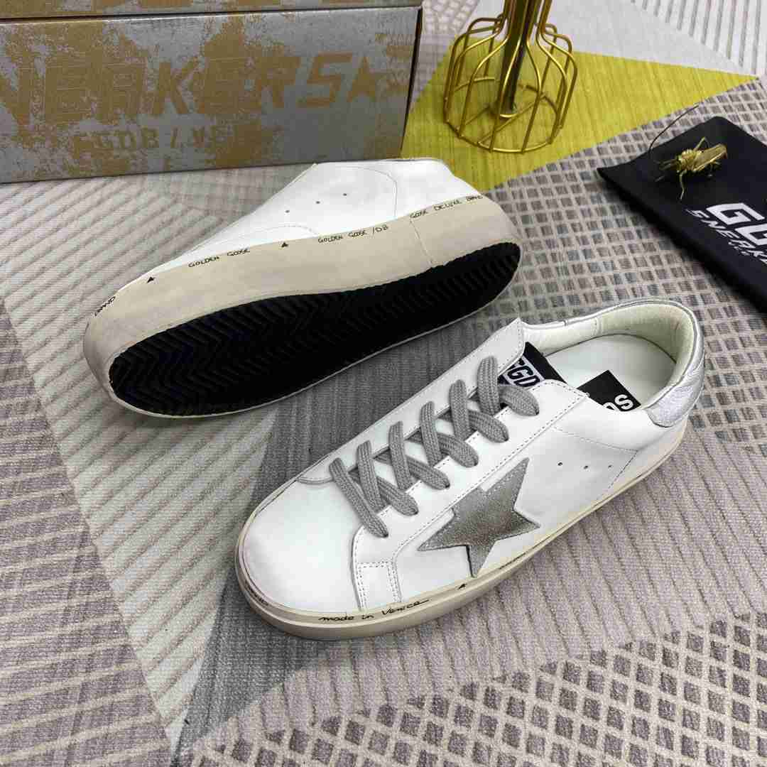 Golden Goose Hi STAR platform bianco e inserti grigi