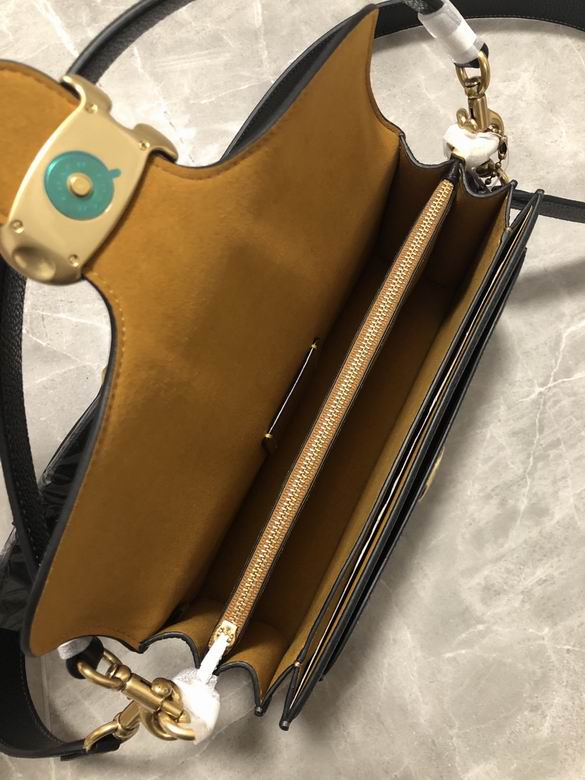 Borsa in pelle Coach nero con tracolla