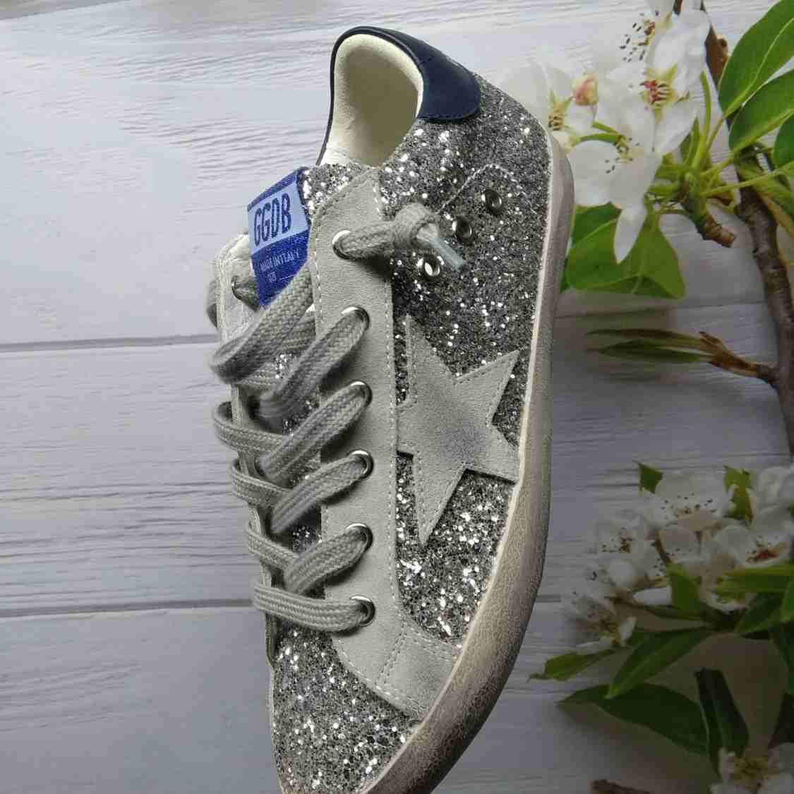 Golden Goose Superstar glitter grigio