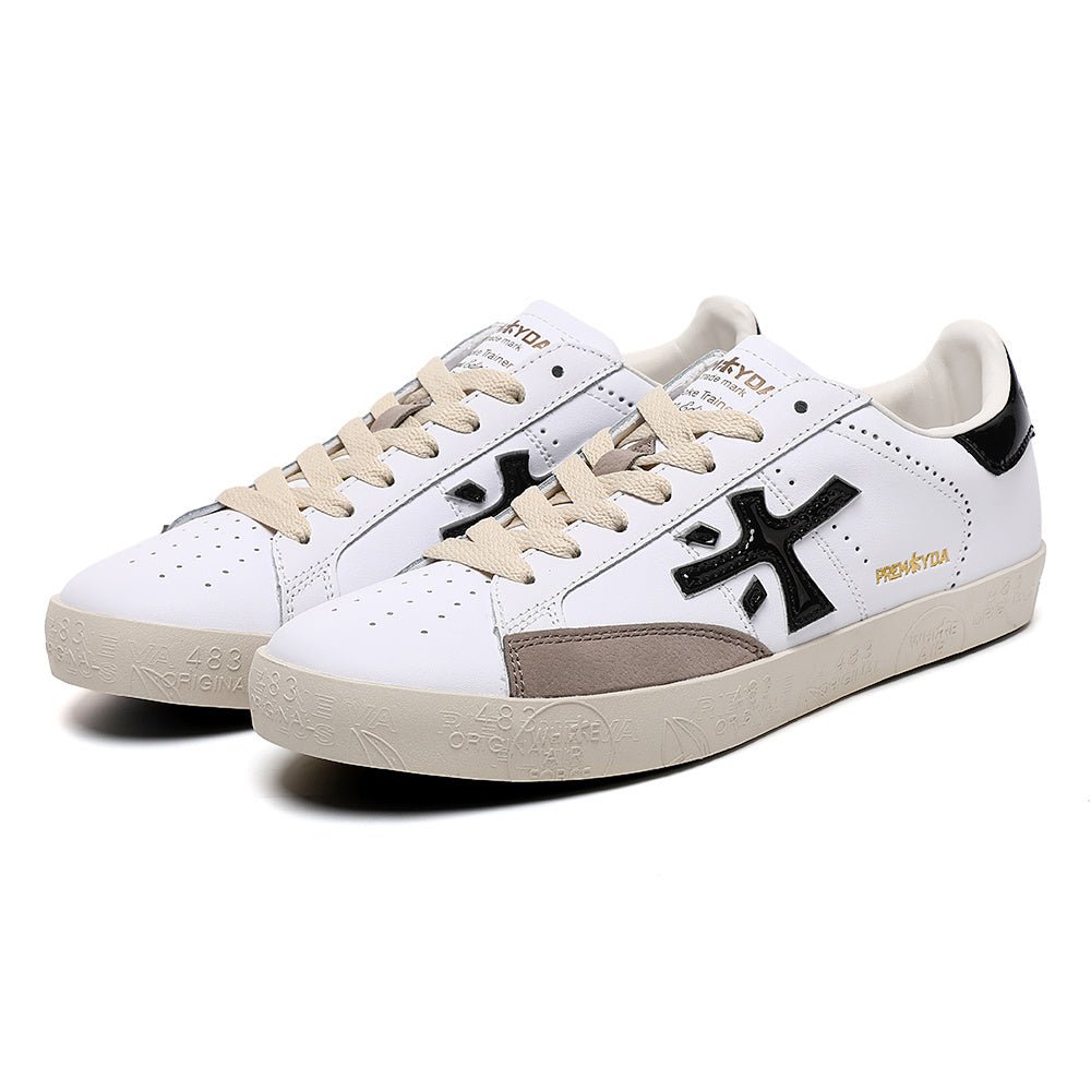 Premiata Steven sneakers pelle bianco taupe - VIBES MILANO