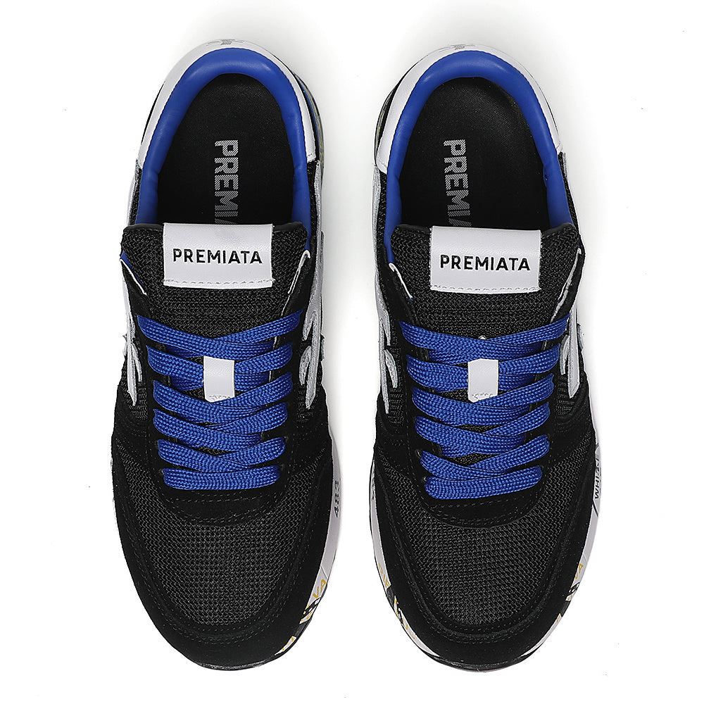 Premiata Mick sneakers nero azzurro
