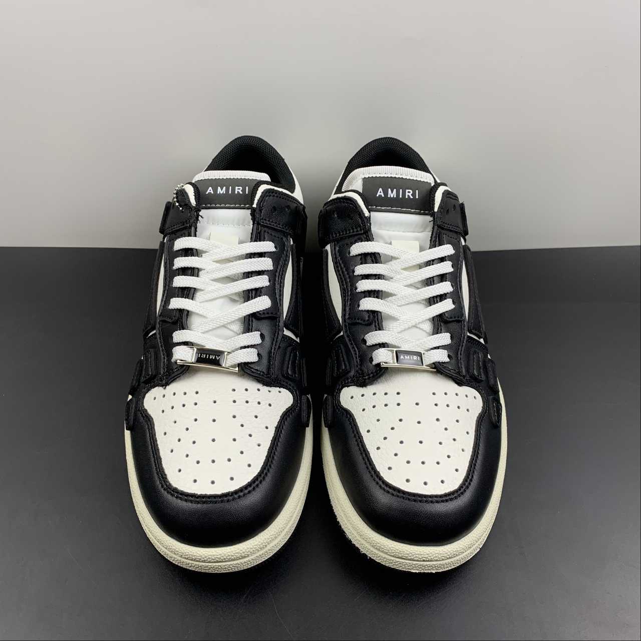 Amiri Skeleton Top Low nero bianco