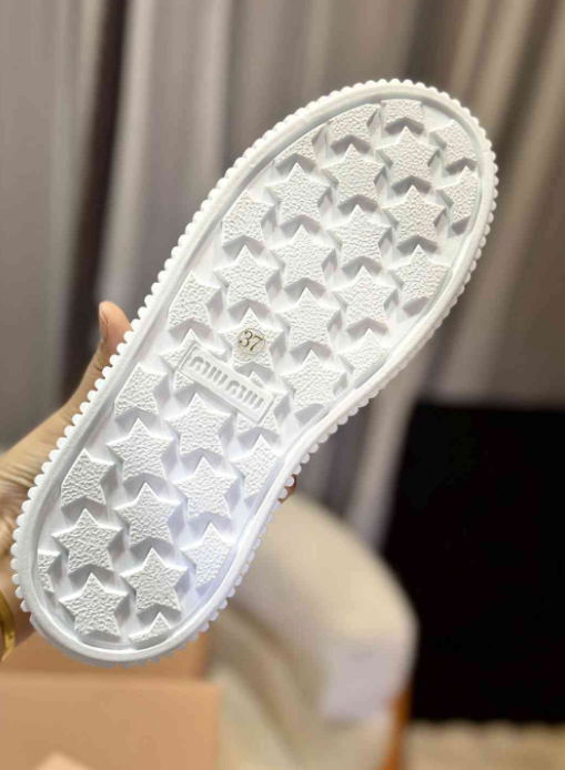 Miu Miu sneakers bianche in tessuto Canvas