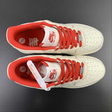 Undefeated x Air Force 1 Low Beige Red White UN1315 801