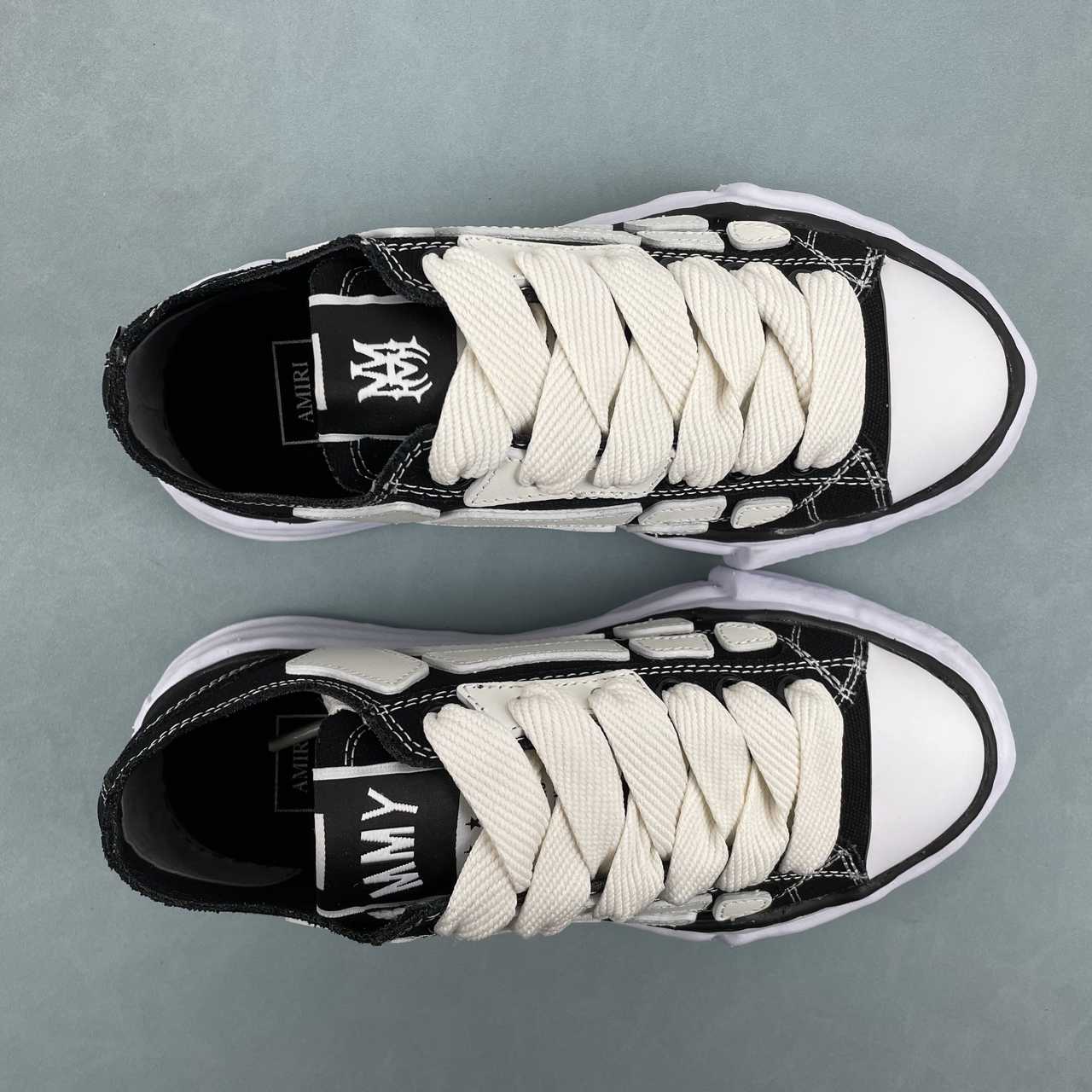 Maison Mihara Yasuhiro x MMY AMIRI Skel-Top Low nero