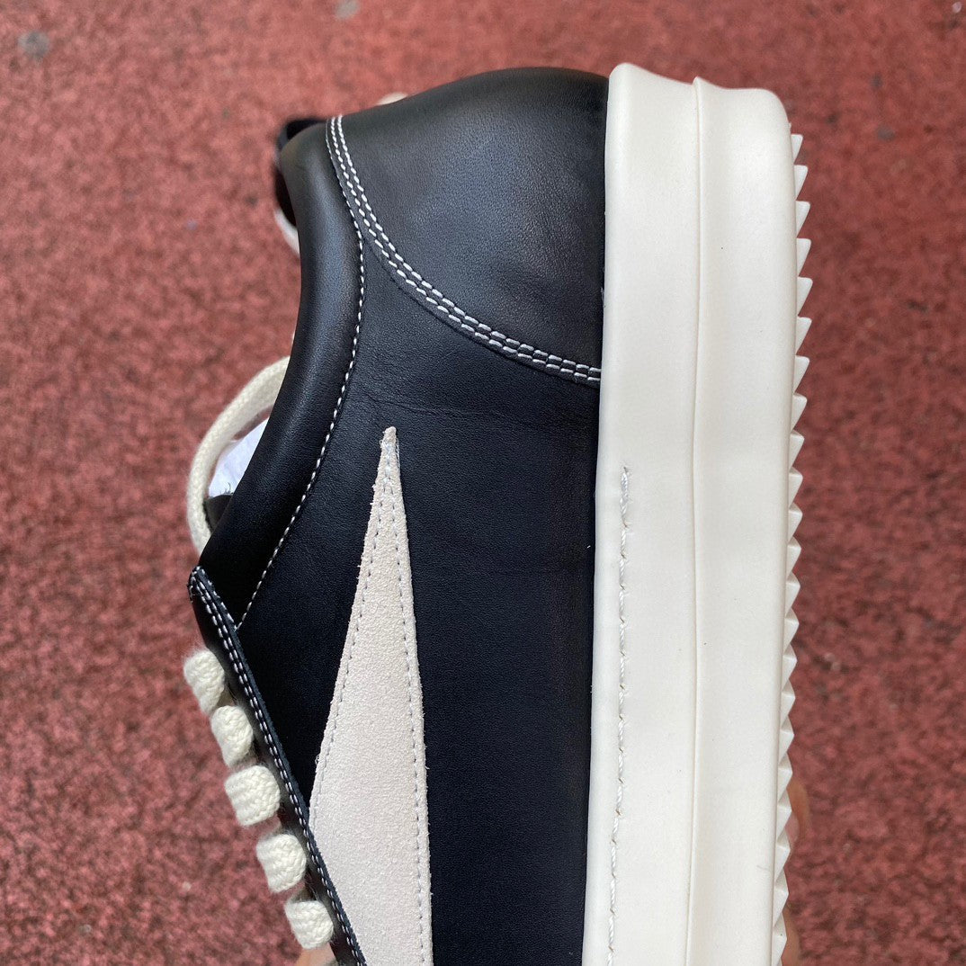 Rick Owens DRKSHDW Hollywood Sneakers in pelle con inserto beige