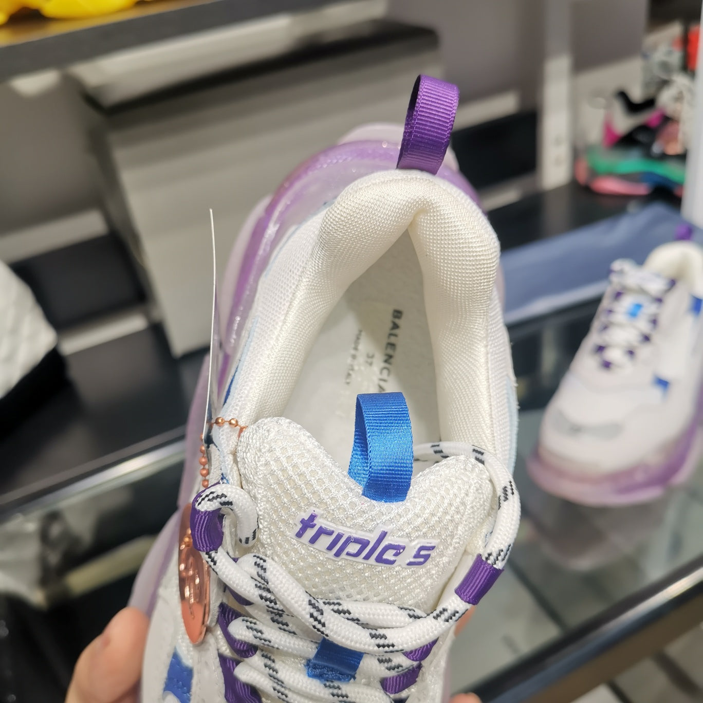 Balenciaga Triple S sneakers white transparent bottom