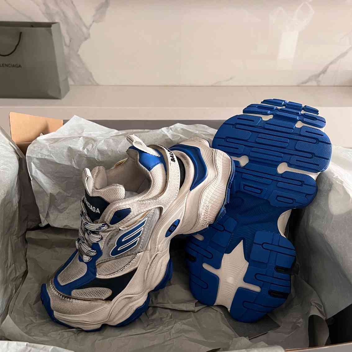 Balenciaga Sneakers Cargo bianco/blu