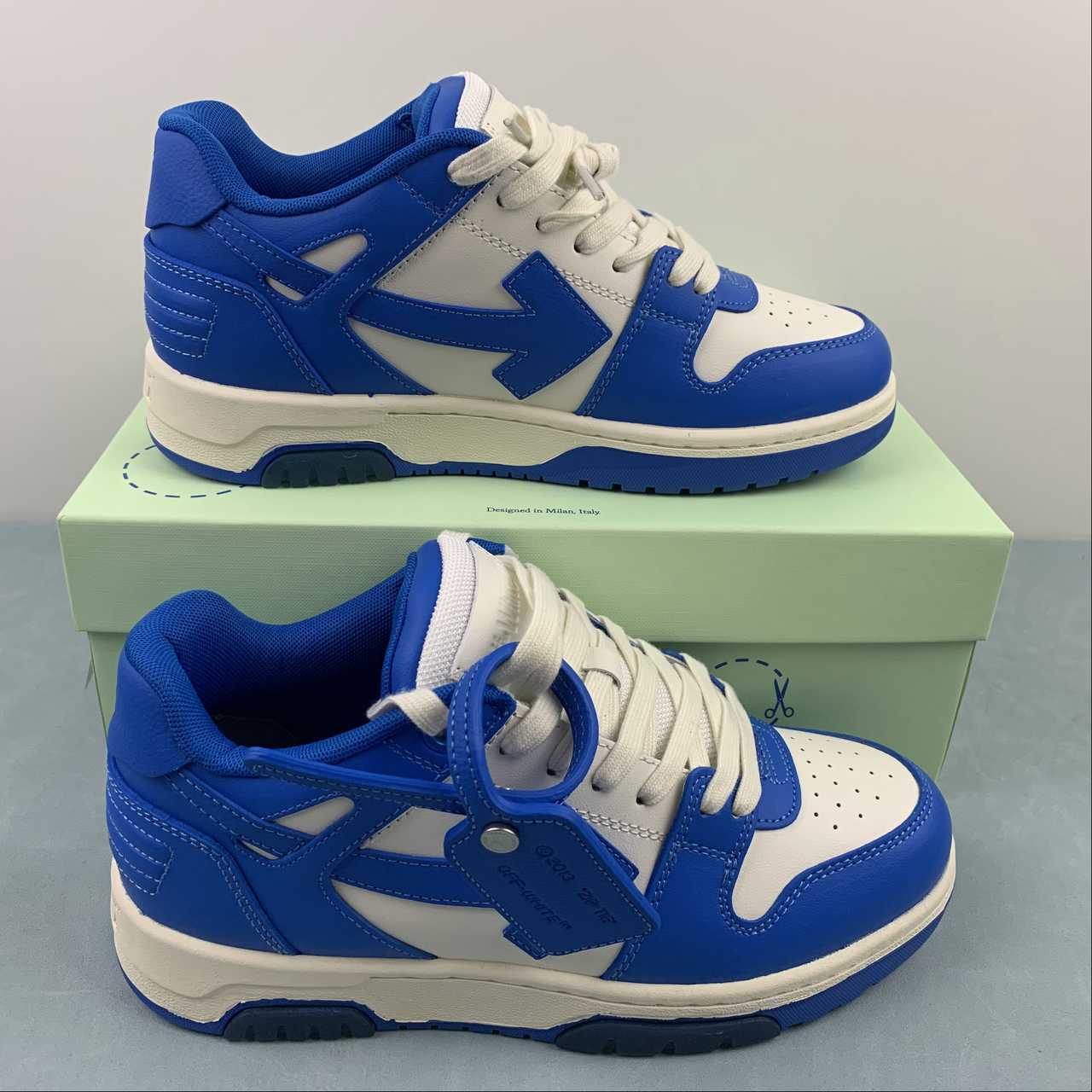 Off- White OOO Out Of Office sneakers Low Tops azzurro