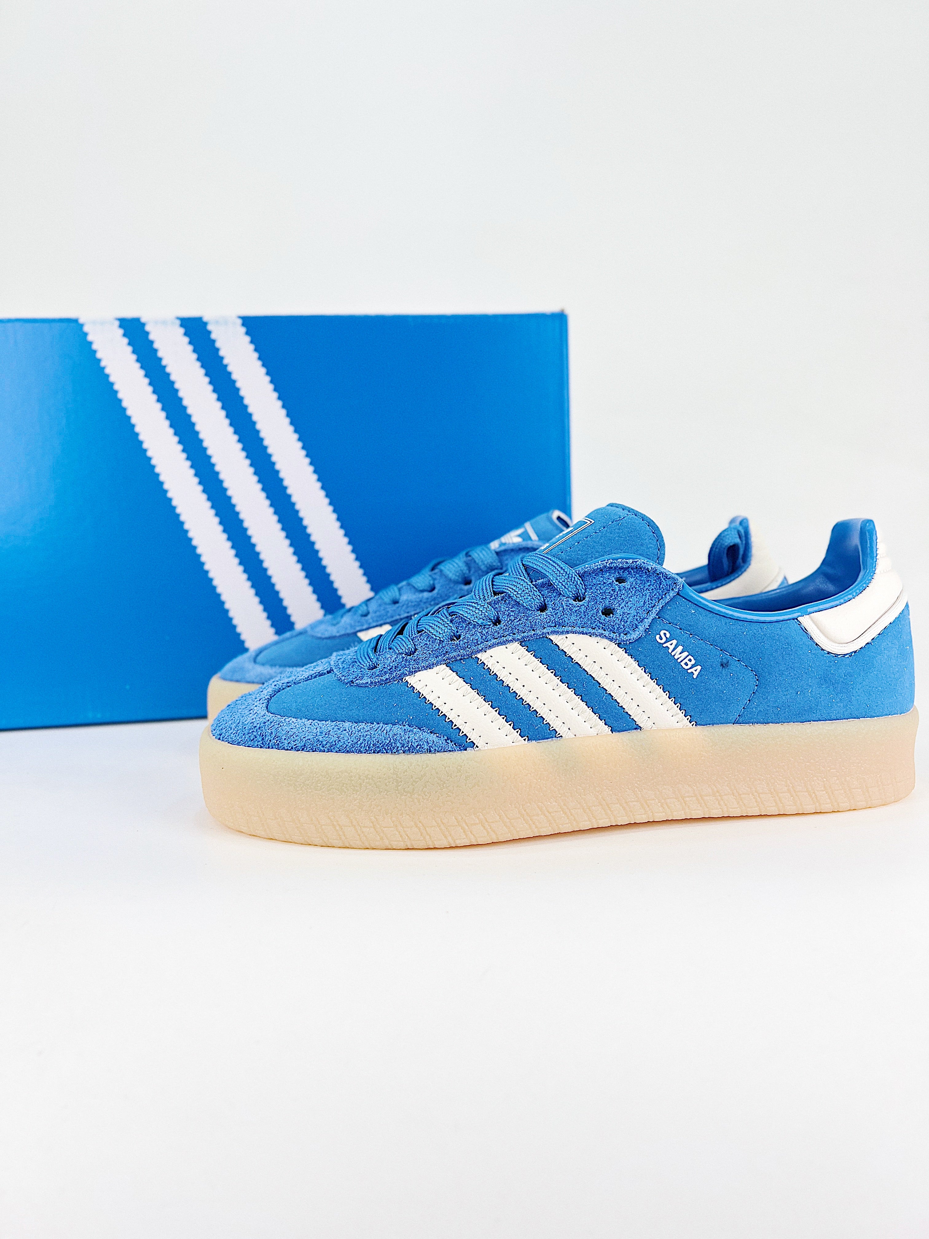 Adidas Sambae blue suede