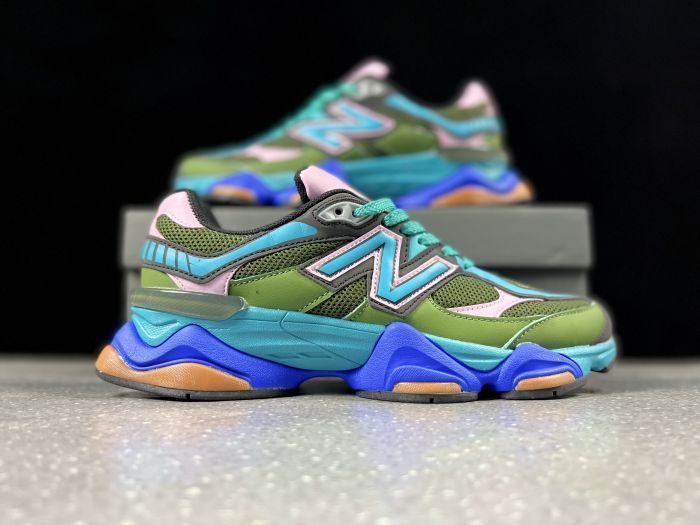 New Balance NB 9060 Warped Rare Olive Teal Pink