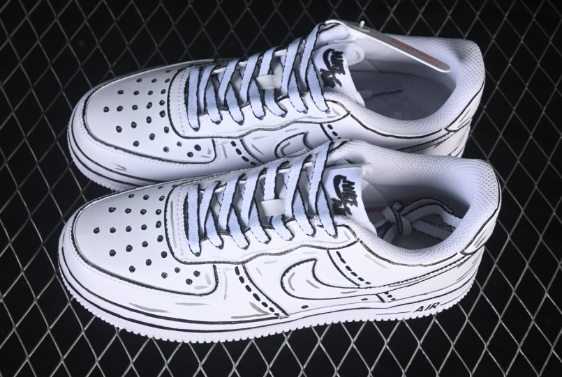 Nike Air Force 1 '07 Low Custom Cartoon White