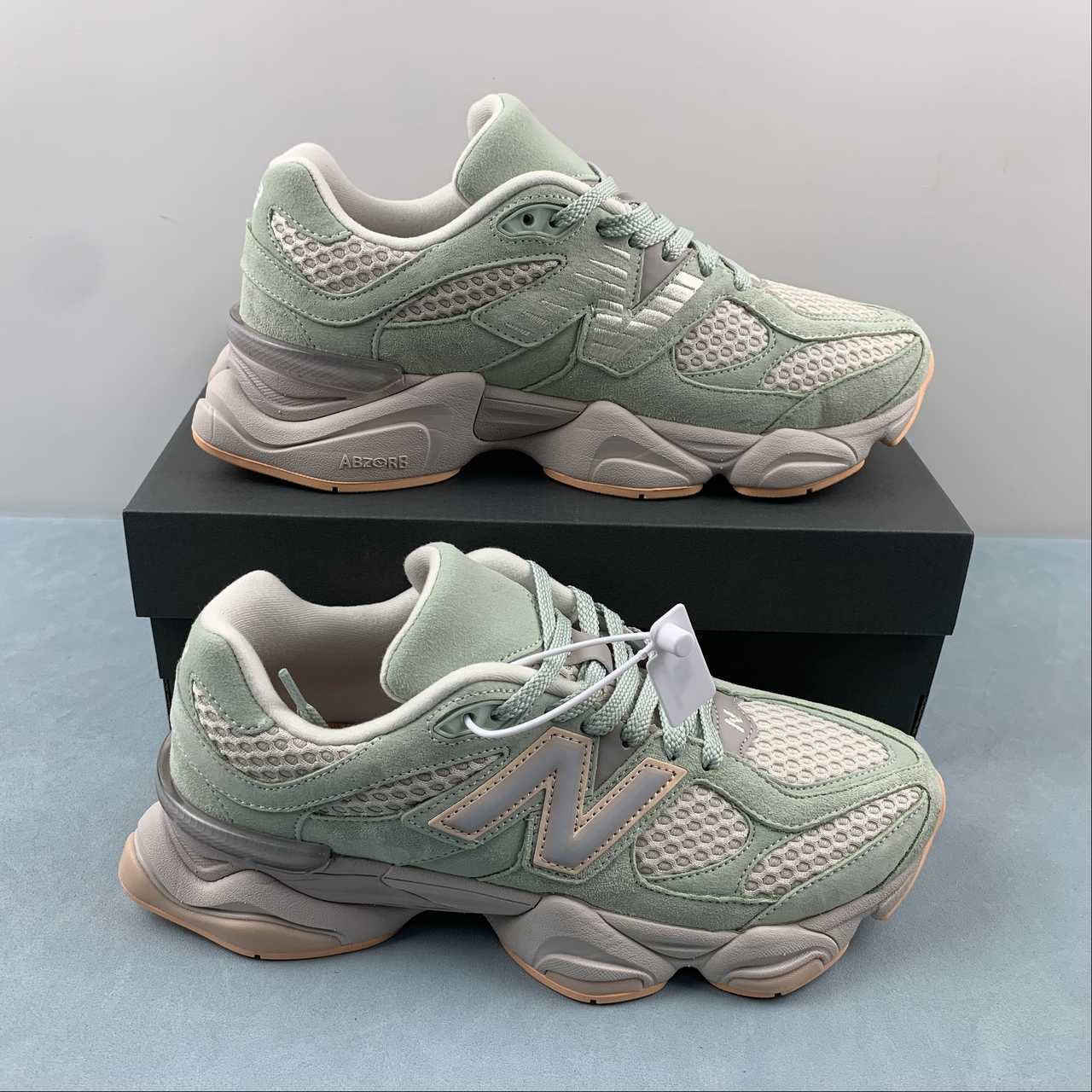 New Balance NB 9060 The Whitaker Group Missing Pieces Silver Moss Green