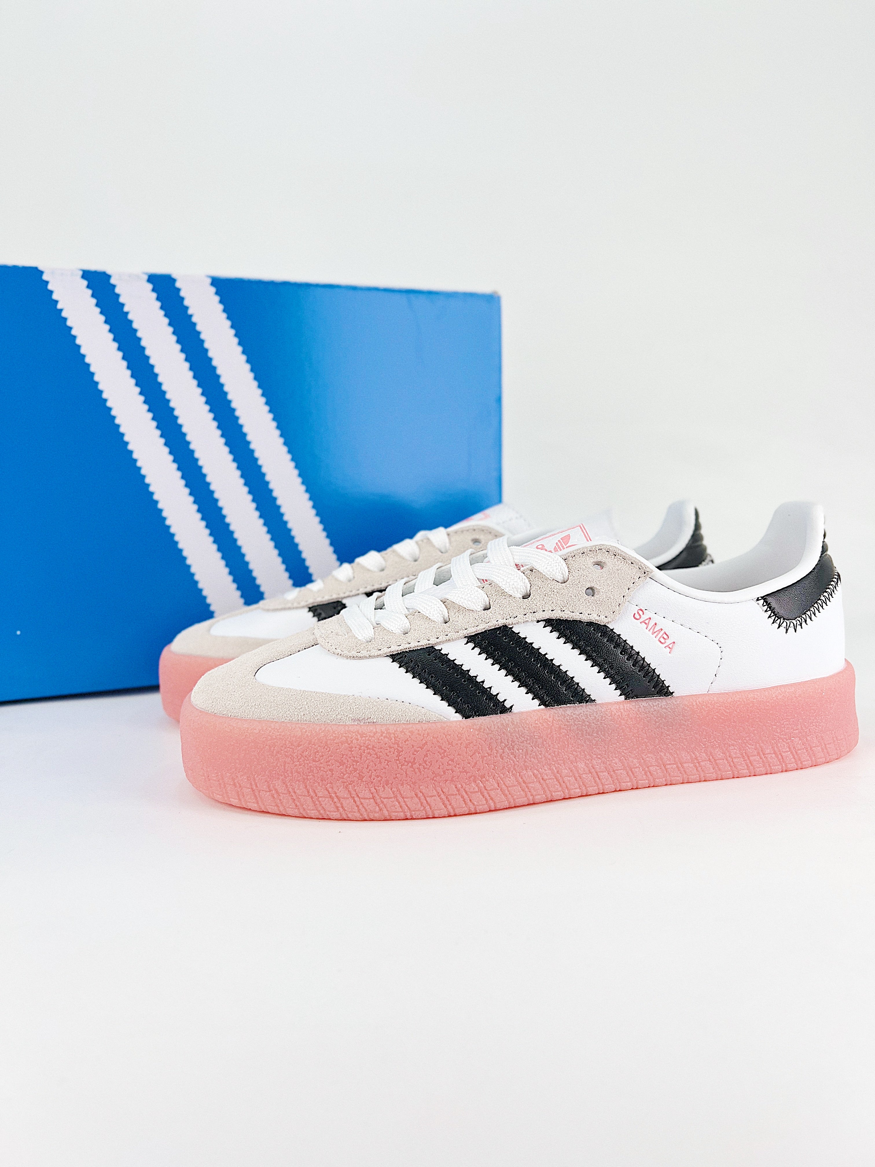Adidas Sambae bianco nero semi coral