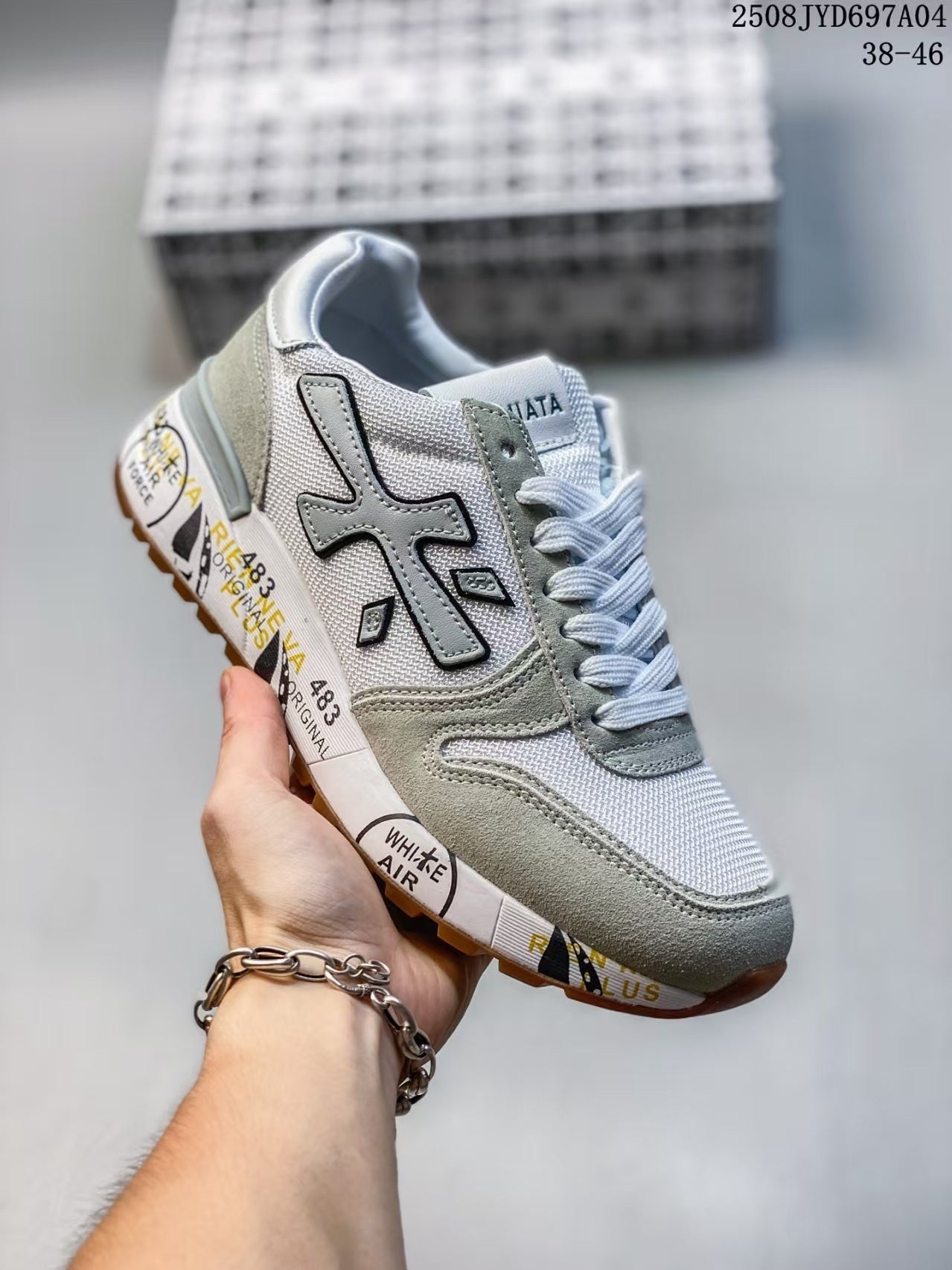 Premiata Mick sneakers bianco suede ghiaccio