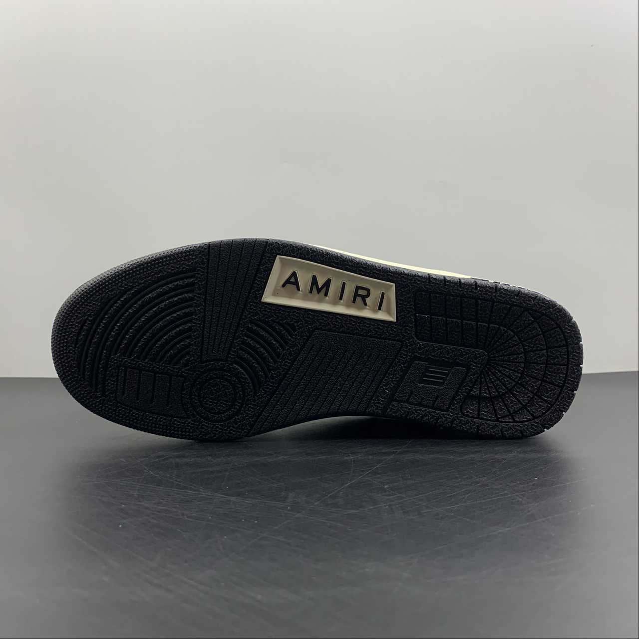 Amiri Skeleton Top Low nero bianco