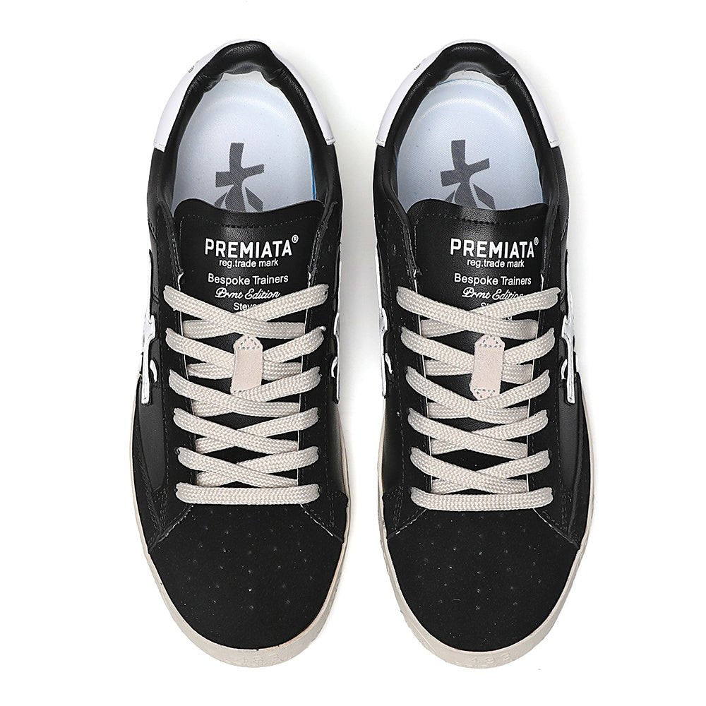 Premiata Steven sneakers pelle nero bianco - VIBES MILANO