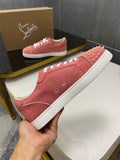 Christian Louboutin sneakers salmone Louis Junior Spikes Suede