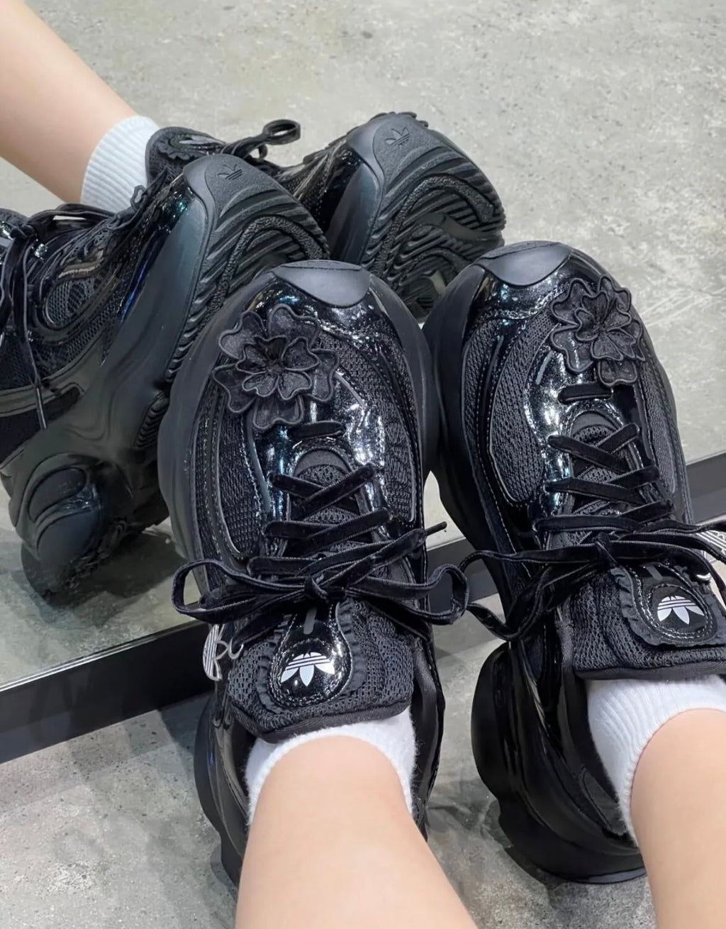 Adidas Originals Ozvenuz CNY Chunky Platform Black Metallic