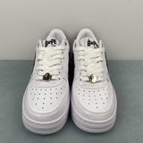 A Bathing Ape Sneakers da uomo in pelle verniciata Bape Sta bianco