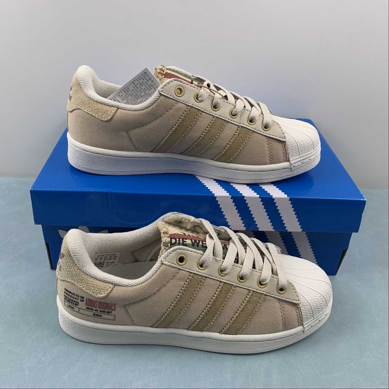 Adidas Originals Superstar canvas beige (modello non destinato al mercato italiano)